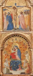 (Detail) Madonna and Child with Angels, the Crucifixion, and Twelve Apostles or Saints